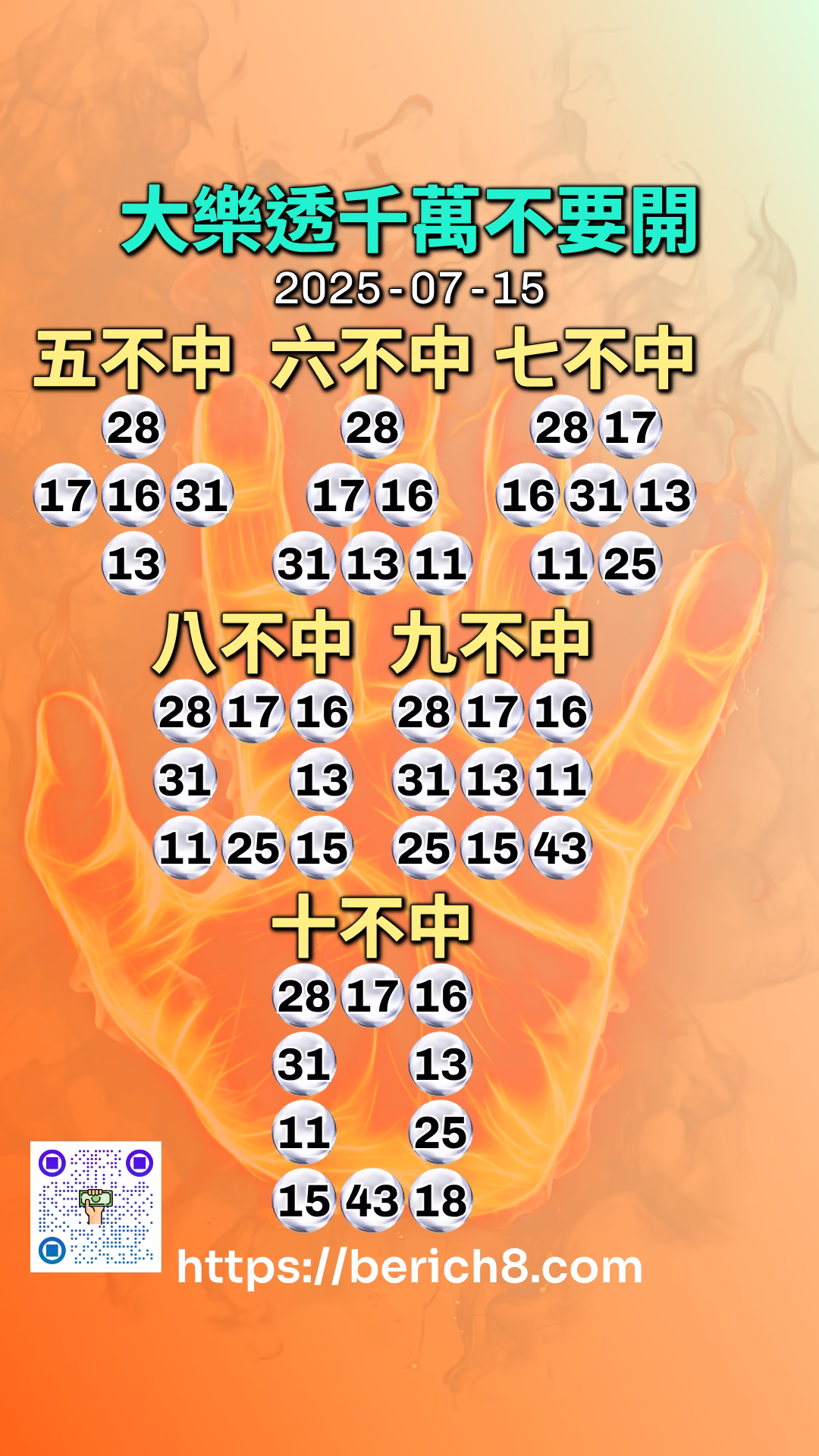 大樂透千萬不要開