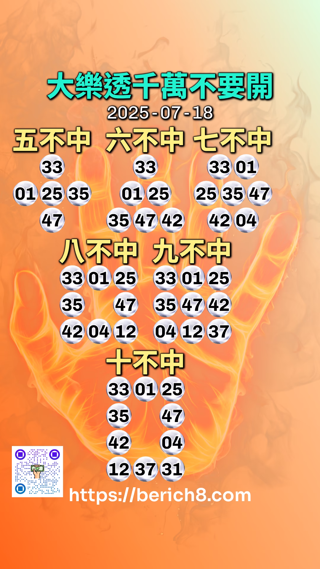 大樂透千萬不要開